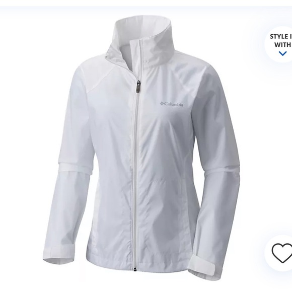 Columbia Woman’s White Full Zip Lightweight Packable Jacket - Picture 17 of 17